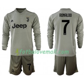 Levné Juventus RONALDO 7 Dětské Venkovní Fotbalové dresy 2018-2019 Dlouhý Rukáv
